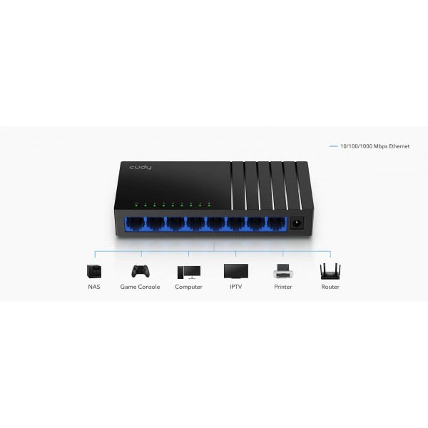 CUDY Switch GS108D 8-Port Gigabit Unmanaged | Hubs, Switches | Servers - Δικτυακά |