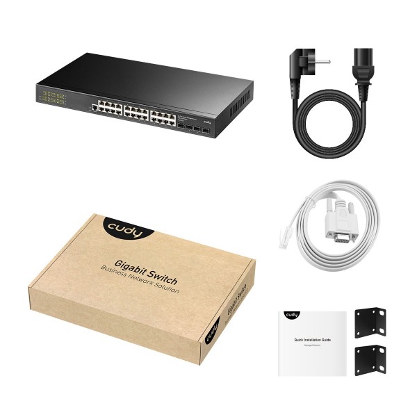CUDY Switch GS2024S2 24-GbE 4-SFP L2 Managed Gigabit | Hubs, Switches | Servers - Δικτυακά |