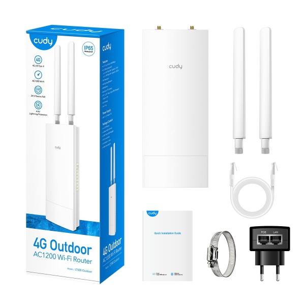 CUDY 4G Router LT500 Indoor/Outdoor 4G AC1200 Wi-Fi | Routers | Servers - Δικτυακά |