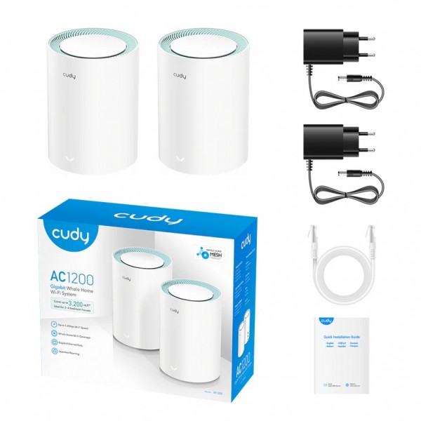 CUDY Mesh Wi-Fi System M1300 AC1200 Gigabit 2 Pack | Access Points | Δικτυακά |