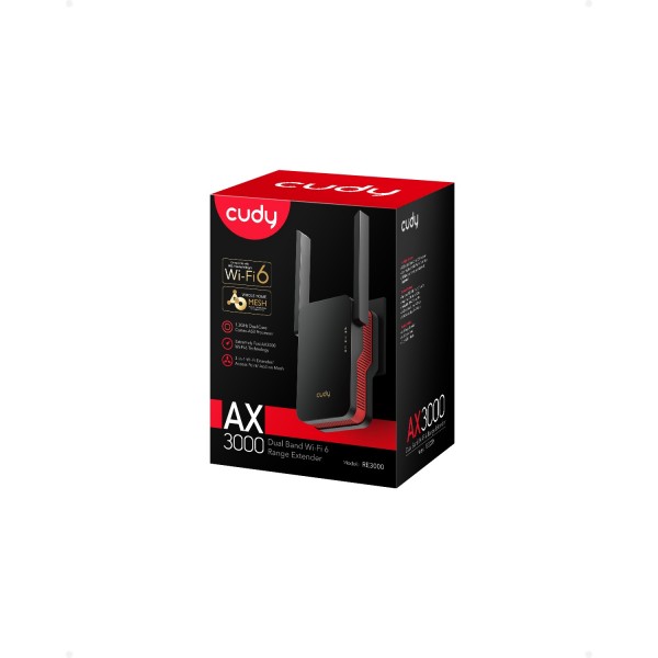 CUDY Range Extender RE3000 Wi-Fi 6 AX3000 Mesh | Powerlines - Extenders | Δικτυακά |
