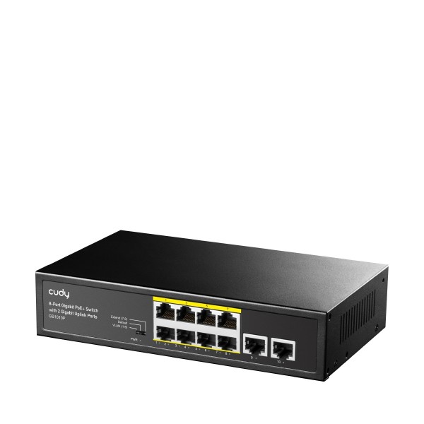 CUDY Switch GS1010P 8-Port Gigabit PoE+ with 2 Gigabit Uplink Ports - Σύγκριση Προϊόντων
