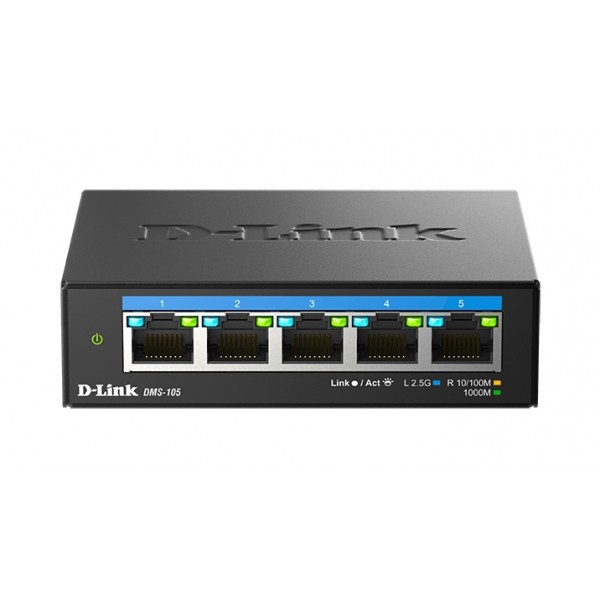 D-LINK Switch DMS-105 5-Port 2.5G Multi-Gigabit Desktop - DLINK