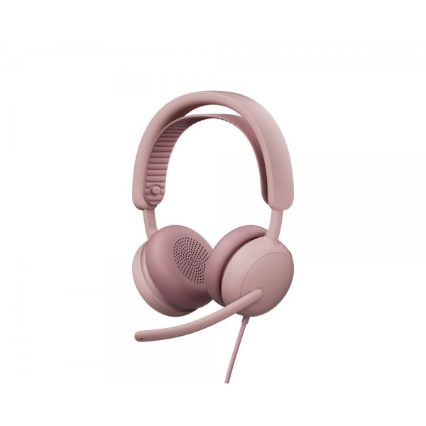 LOGITECH Headset Wired Zone 2 For Business USB Type C Rose - Teams Version - Ακουστικά - Μικρόφωνα PC