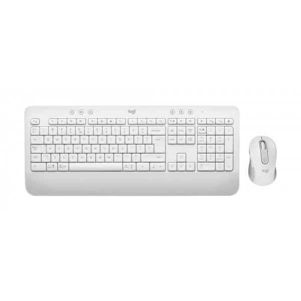 LOGITECH Keyboard/Mouse Wireless MK650 White - Πληκτρολόγια