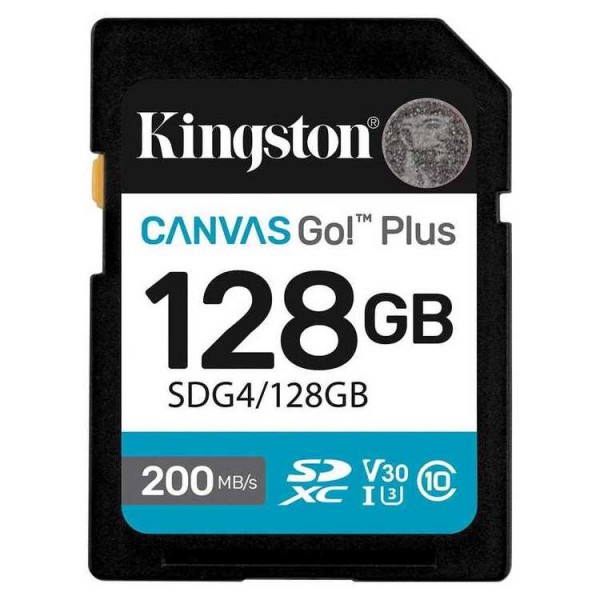 KINGSTON Memory Card SD Canvas Go Plus SDG4/128GB Class 10 - KINGSTON