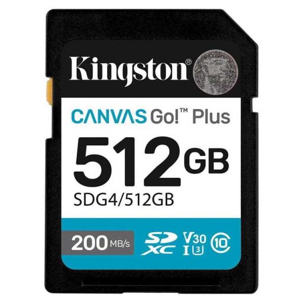 KINGSTON Memory Card SD Canvas Go Plus SDG4/512GB Class 10 - Συνοδευτικά PC