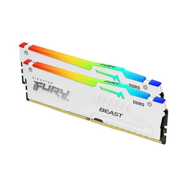 KINGSTON Memory KF552C40BWAK2-16 FURY Beast White DDR5, 5200MT/s, 16GB KIT OF 2 - Νέα & Ref PC