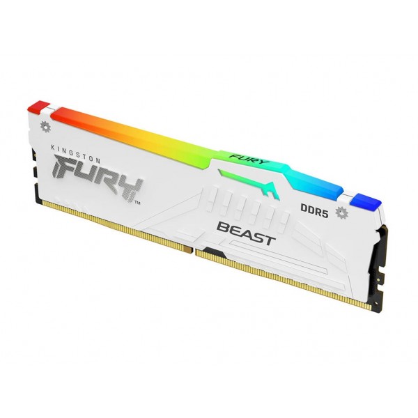 KINGSTON Memory  KF568C34BWEA-16 FURY Beast White RGB DDR5, 6800MT/s, 16GB - PC & Αναβάθμιση