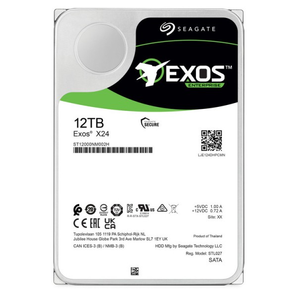 SEAGATE Exos X16 12TB ST12000NM002H, SATA III, 3.5'' - PC & Αναβάθμιση