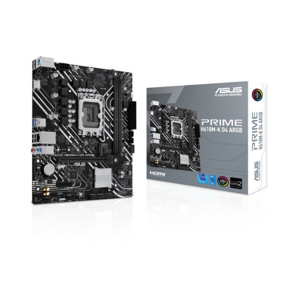 ASUS MOTHERBOARD PRIME H610M-K D4 ARGB, 1700, DDR4, MATX - PC & Περιφερειακά & Αναβάθμιση