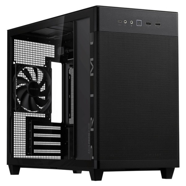 ASUS CASE Prime AP201 Tempered Glass MicroATX Black - Κουτιά Υπολογιστών