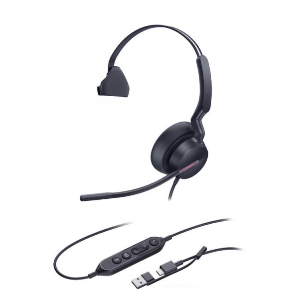 YEALINK HEADSET UH46 MONO TEAMS USB C/A - Ακουστικά - Μικρόφωνα PC