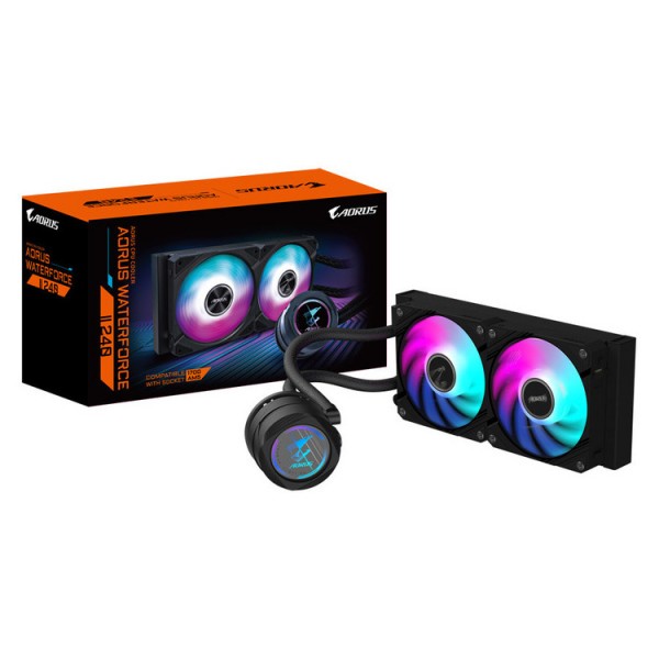 GIGABYTE CPU Cooler Liquid Cooler AORUS WATERFORCE  II  240 ARGB Sync 2 x 120mm - Ψύξη - Modding