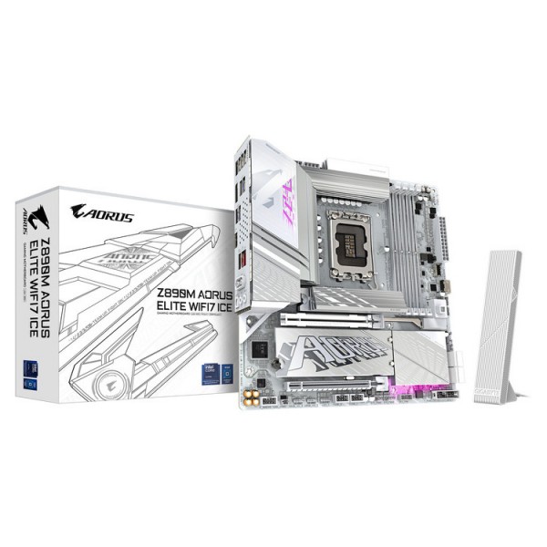 GIGABYTE MOTHERBOARD Z890M A ELITE WF7 ICE ,1851, DDR5, MATX - Εξαρτήματα-Αναβάθμιση