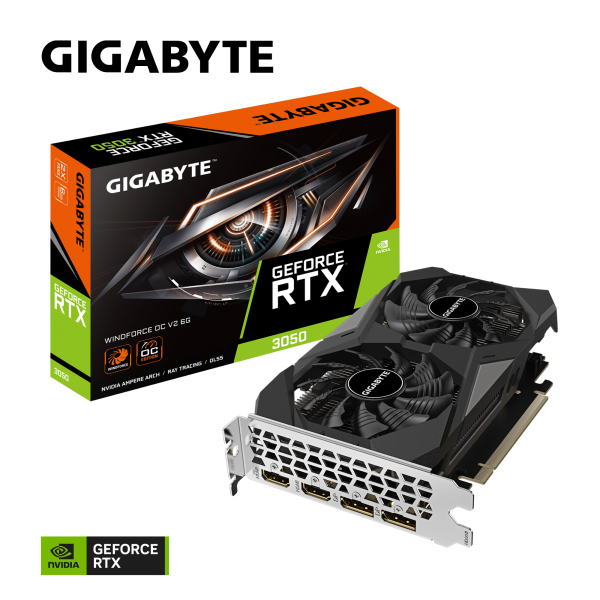 GIGABYTE VGA GV-N3050WF2OCV2-6GD, 6GB , GDDR6 - Κάρτες Γραφικών