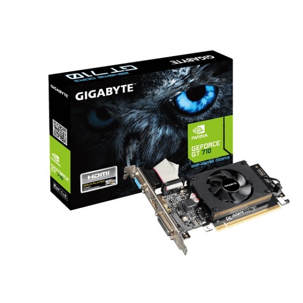GIGABYTE VGA GT 710, GV-N710D3-2GL, 2048, DDR3 - Gigabyte