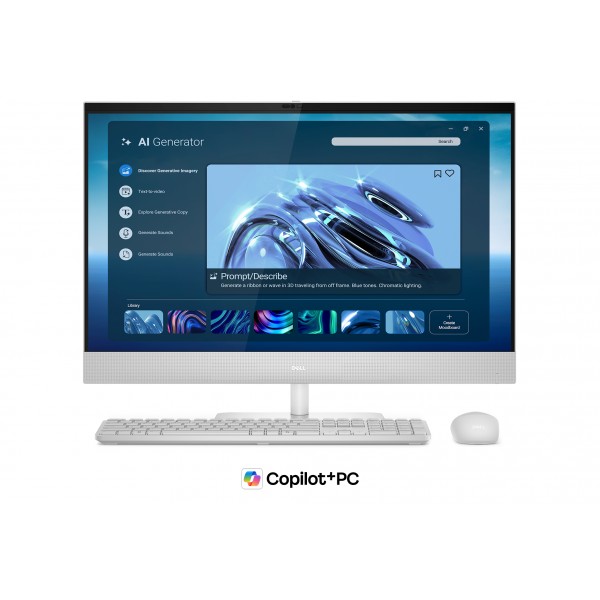 DELL 27 AIO EC27260 27'' QHD/U7-355/32GB/1TB SSD/Intel Graphics/WiFi/Win 11 Pro/3Y ProSupport/Light Ash - Σταθεροί Υπολογιστές