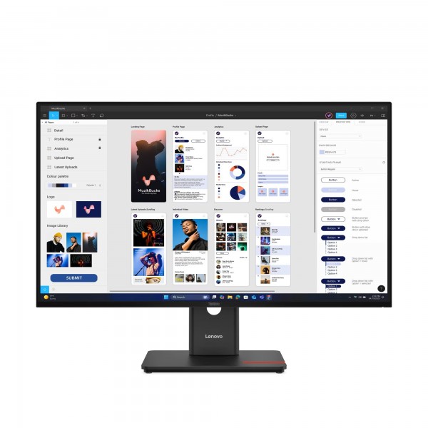 LENOVO Monitor ThinkVision T32UD-40 32'' 4K IPS, HDMi, Display Port, USB-C, Ethernet,Height adjustable, 3YearsW - 