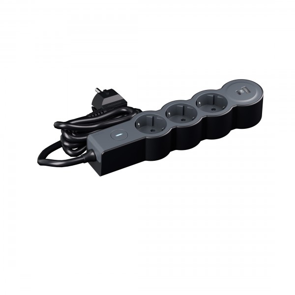 Legrand SurgeArrest 3 Outlets,USB A + C, 1.5m Cable Black - PC & Περιφερειακά & Αναβάθμιση