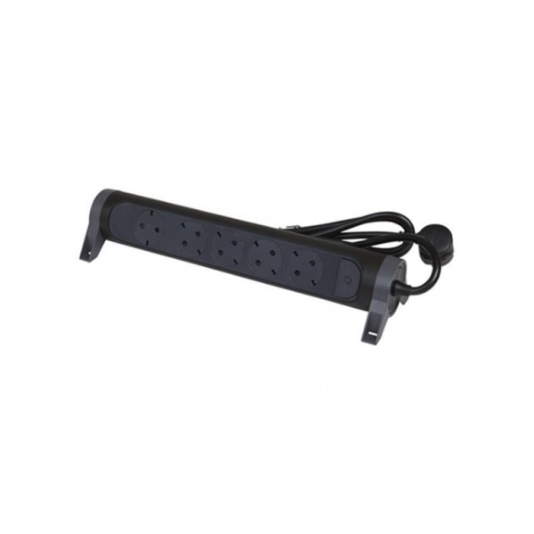 Legrand SurgeArrest 5 Outlets 1.5m Cable  Black/Grey Rotating
