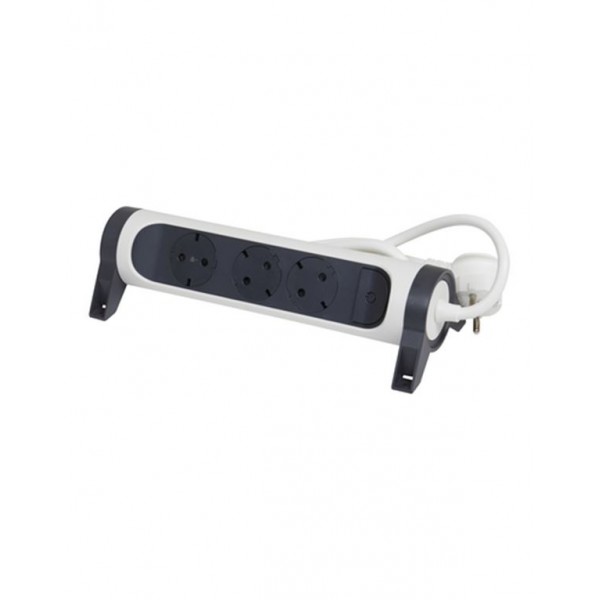 Legrand SurgeArrest 3 Outlets 3m Cable  White/Grey Rotating