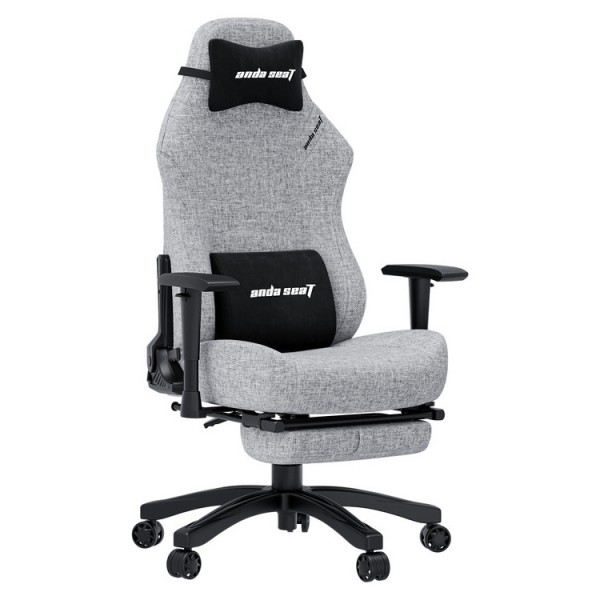 ANDA SEAT Gaming Chair LUNA PRO Grey Fabric w/Footrest - Αναλώσιμα - Είδη Γραφείου
