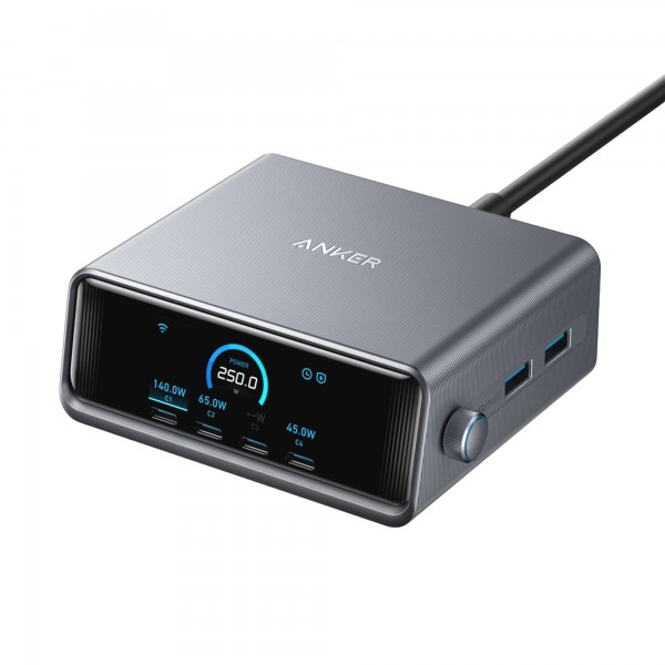 ANKER Desktop Charger Prime 250W 6 Ports with Display - ANKER