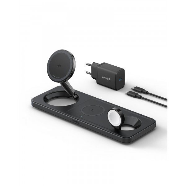 ANKER MagGo 3 in 1 Wireless Charging PAD Black 15W - Σύγκριση Προϊόντων
