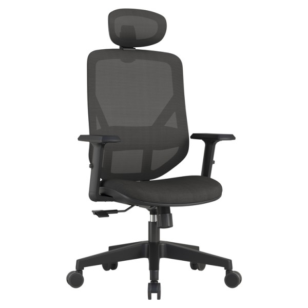 VERO OFFICE CHAIR ERGOSTYLE 2040 BLACK with HEADREST - 