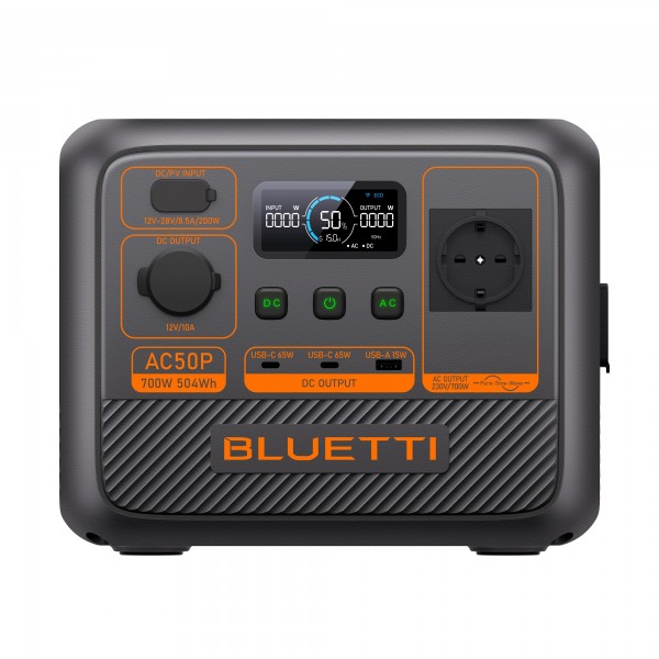 BLUETTI Premium AC50P Portable Power Station, 700W AC Outlet 504Wh - Φορητοί Σταθμοί Ενέργειας