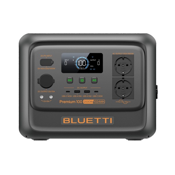 BLUETTI Premium 100 V2  Portable Power Station, 1800W AC Outlet 1024Wh - BLUETTI