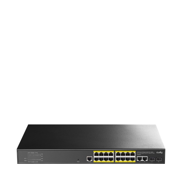 CUDY Switch  GS2018PS2 16-GbE PoE L2 Managed with 2-GbE and 2-SFP - Servers - Δικτυακά