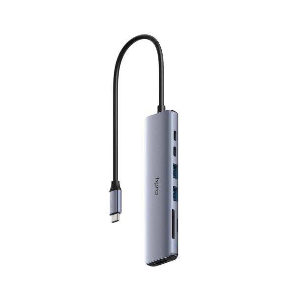 CUDY USB-C Hub UH407 7-In-1 HDMI SD/TF 4K - USB Hubs - Card Readers