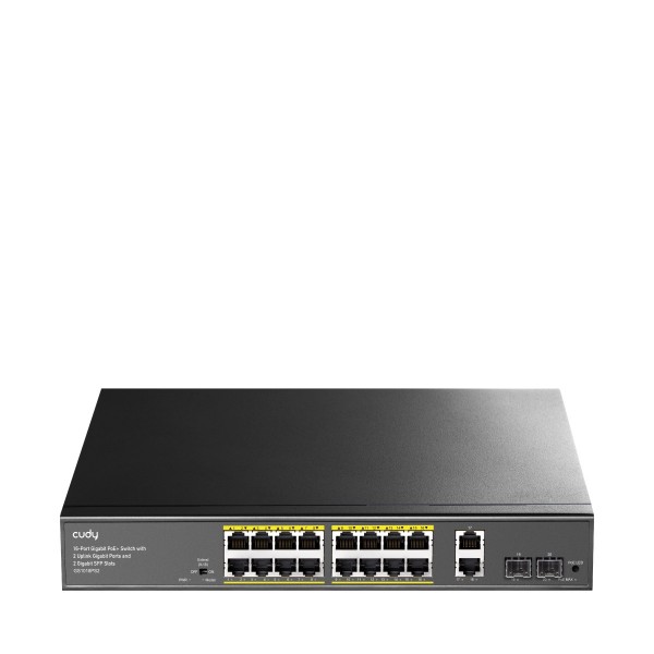 CUDY Switch GS1018PS2 16-GbE PoE with 2 Uplink GbE and 2 Uplink SFP - Σύγκριση Προϊόντων