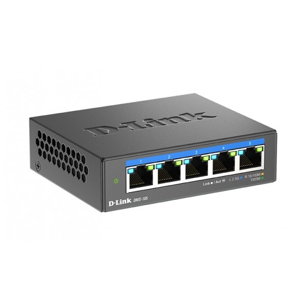 D-LINK Switch DMS-105 5-Port 2.5G Multi-Gigabit Desktop - DLINK
