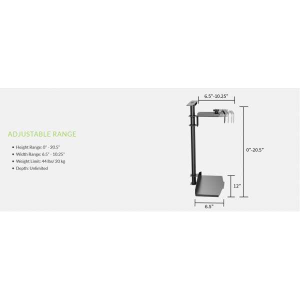 Gaming Αξεσουάρ Γραφείων - Eureka Ergonomic® MCH-B PC Holder (Black)