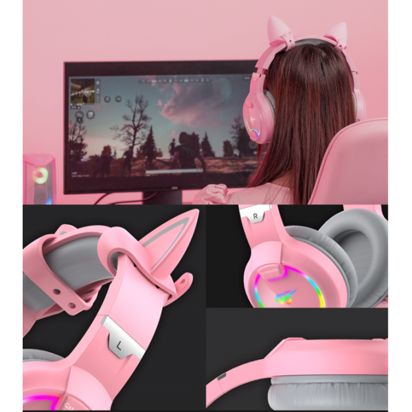 Gaming Ακουστικά - Havit H2233d (PINK)