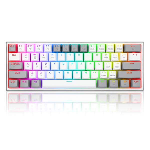 Gaming πληκτρολόγιο - Redragon K617 Fizz (White/Grey) - REDRAGON