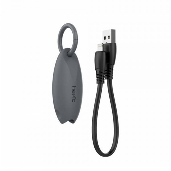 Καλώδιο Κινητού Τηλεφώνου - Havit H651 USB to Lighting 0.22M (Grey) - HAVIT