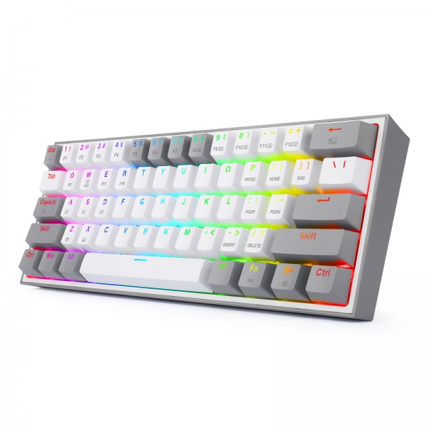 Gaming πληκτρολόγιο - Redragon K617 Fizz (White/Grey) - REDRAGON