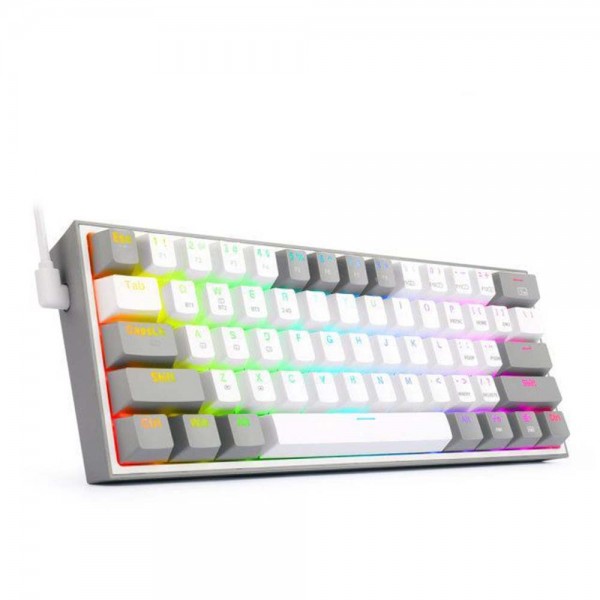 Gaming πληκτρολόγιο - Redragon K617 Fizz (White/Grey)
