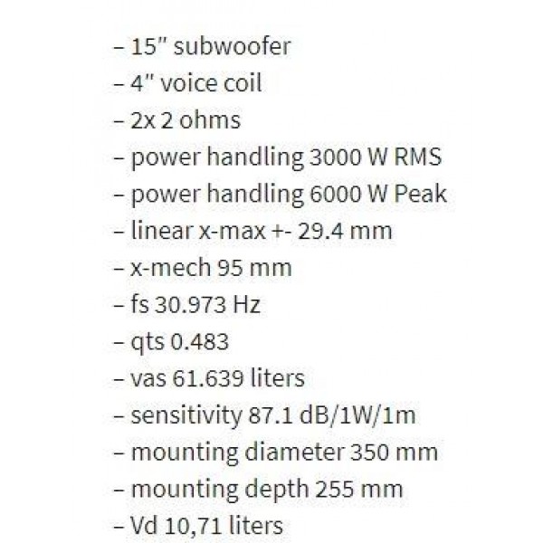 DD AUDIO - REDLINE 815d D1