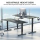 Gaming Γραφείο - Eureka Ergonomic® ERK-IM6301-BK 168x70x66-81εκ.