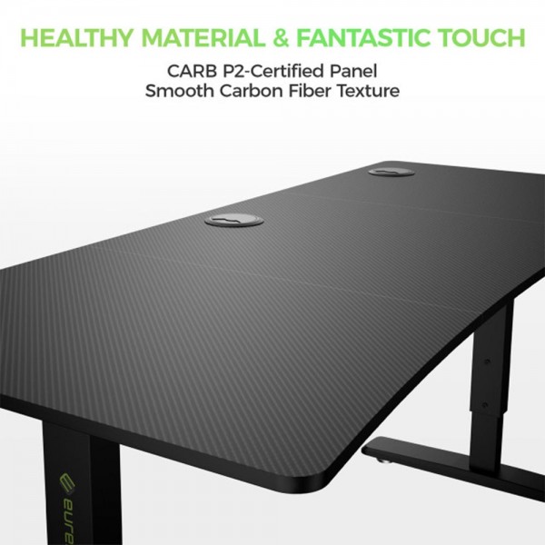 Gaming Γραφείο - Eureka Ergonomic® ERK-IM6301-BK 168x70x66-81εκ.