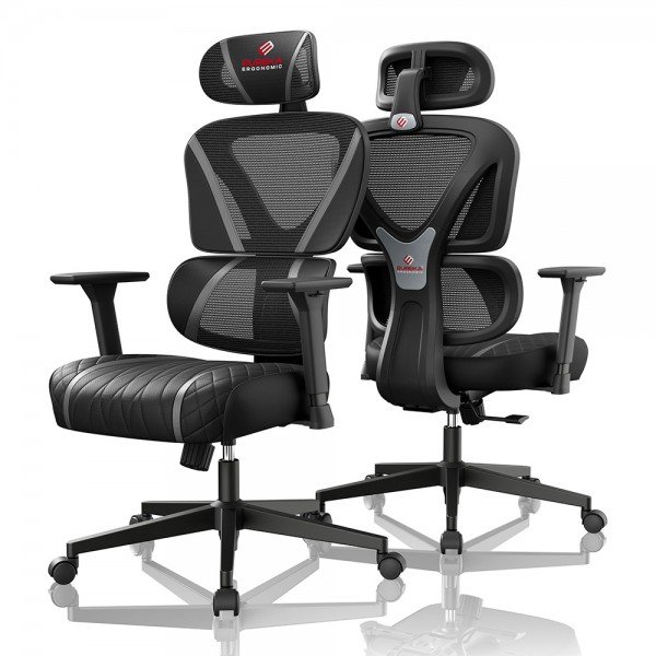 Gaming Καρέκλα - Eureka Ergonomic® ERK-GC06-GY - Σύγκριση Προϊόντων