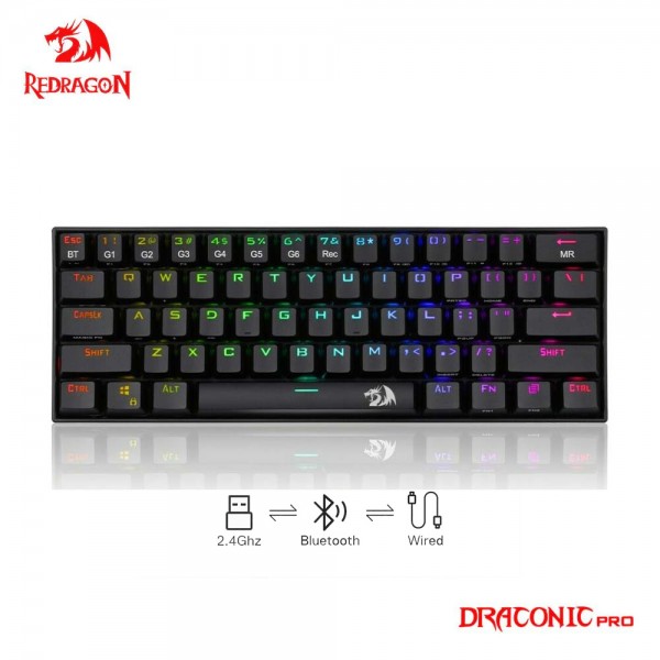 Gaming πληκτρολόγιο - Redragon K530 RGB Draconic Pro Black (Custom Brown) | Gaming Πληκτρολογία | Gaming Peripherals |