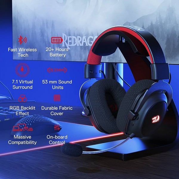 Gaming Ακουστικά - Redragon H510RGB-PRO Zeus Pro - REDRAGON