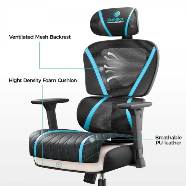 Gaming Καρέκλα - Eureka Ergonomic® ERK-GC06-BU-V1 - Σύγκριση Προϊόντων