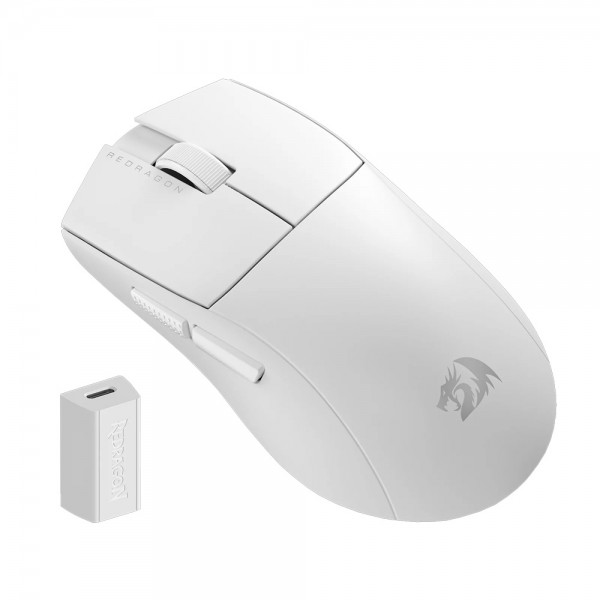 Gaming Ποντίκι - Redragon M916 PRO 4K 3-Mode Wireless (White) - Προσφορές